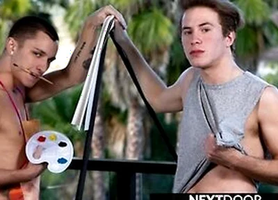 Micah West And Theo Brady - Aspiring Artist Twink Railed By Hunk Muse