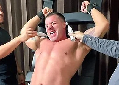 Bondaged Hunk Braden Charron Got Tickled By Dan Edwards