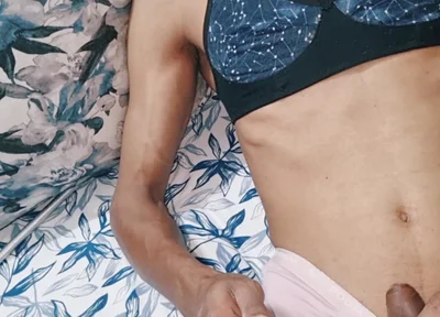 Sissy Crossdresser Stealing and Cumming in Mommy's Silk Satin Panties