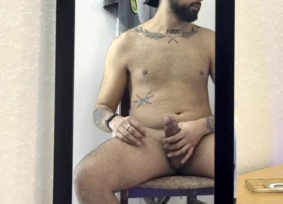 Spraying a Massive Load of My Arab Cum on My Mirror!