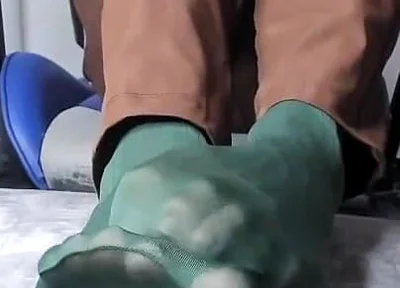 I Give My Co-worker Some Green Nylon Stockings