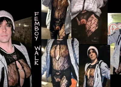Femboy - My First Walk as a Ladyboy with Breasts and a Vagina