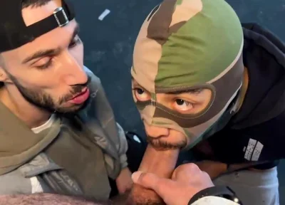 arab group blowjob cum load