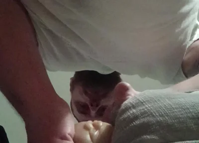 White Cock Fucks a Pocket Pussy Creampie