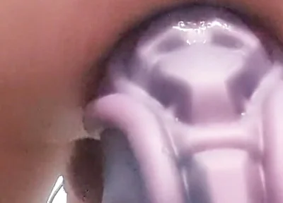 Stuffing my hot ass with a giant cock