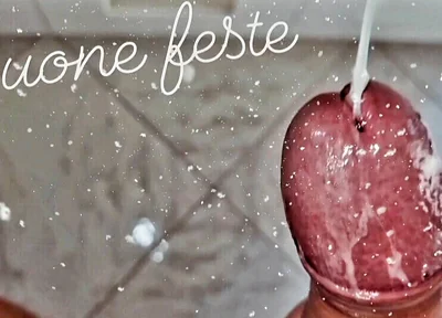 At Home Alone Home Alone - Christmas Cumshot with a Huge Cock