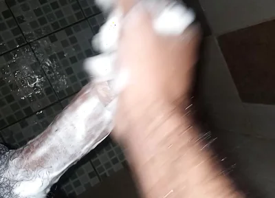 Breast Pump Boy2 Takes His Time in the Shower with a While Waiting Outside the Bathroom