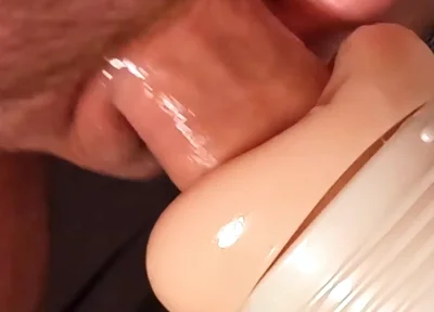 Stepdaddy Bear Pounds His New Fleshlight Butthole