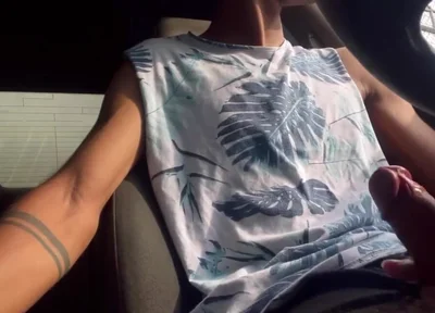 College Boy Masturbates in the Car Until He Cums