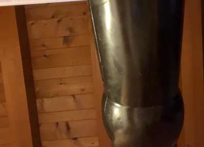 Grandpa Fucks Himself with His Black BDSM Dildo