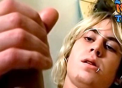 Blond Teen 18+ Takes Pleasure In Stroking His Youthful Dick With Carl Alexander