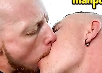 Jc Dickerson And Leo Blue - Two Hunks Slurps Each Others Tongue In An Intense Kiss