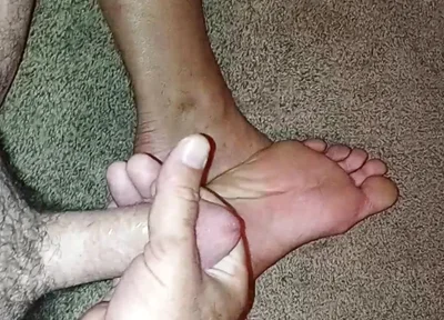 Jerked off on to My Feet