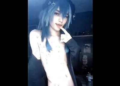 Gay Femboy Play With His Tummy & Dick