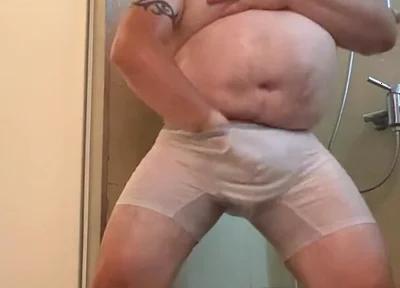 Wet White Clothes Shower One