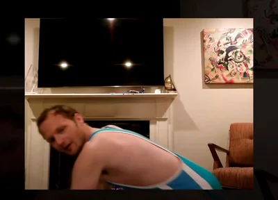 Singlet Wrestles Boy, Strips, Sucks, Rims, Bareback Doggy Style on the Living Room Floor