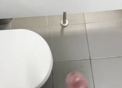 Jerking off in a Public Restroom