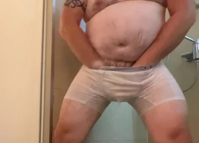 Wet White Clothes Shower One