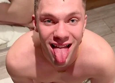Boy55: 22yo Caged Cocksucker Luca Jaxxson (quickie)