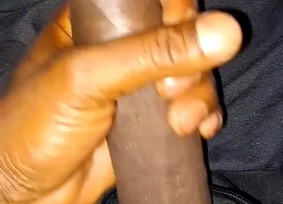 Nata4sex strocking my bid black cock