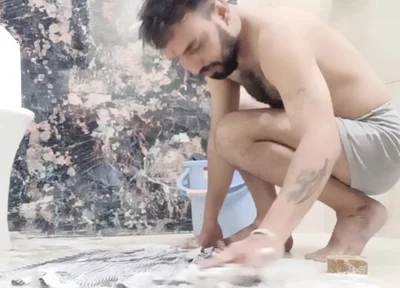 Indian Stepfather Stepdaddy Enjoy Shower
