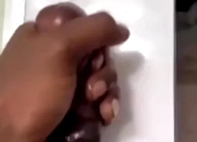 Bathroom solo stroking cumming hard