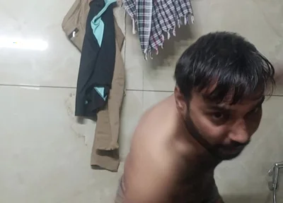Indian Rajasthani Desi Man Enjoy Shower