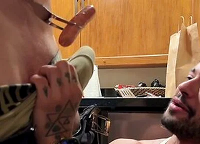 Malik Delgaty And Alejo Ospina In Cooking Sausage Gets Outshined By Maliks Juicy Meat