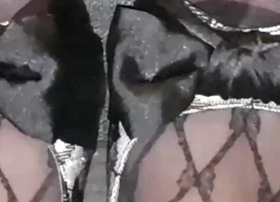 Dani Leg Huge Cum on Mirror in Body Stockings
