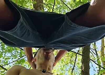 Gay Cruising In The Forest, Blowjob