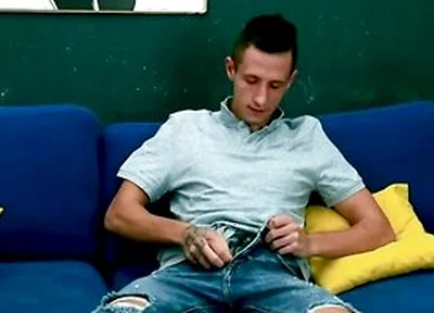 Hot Brunette Twink Thomas T Jerks Off And Fingers His Butt!