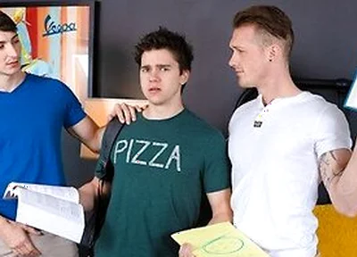 Calculus Can Wait - Three College Studs Dive Deep Into Each Others Tight Holes