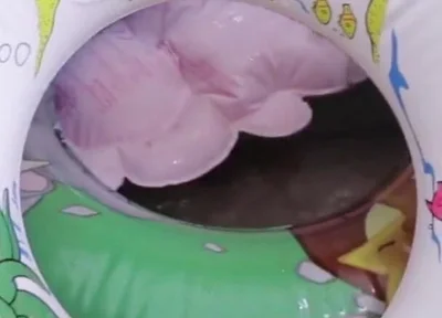 Bathroom with inflatables
