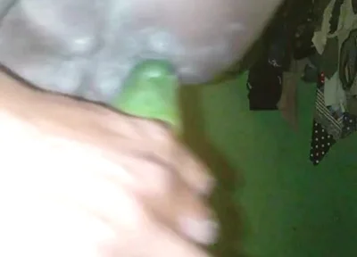 Deep Anal Sex with a Big Cucumber
