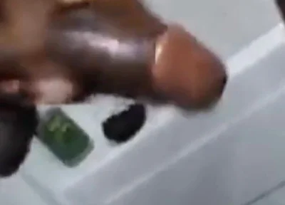 Stroking Rubbing Shaking My Huge Black Cock