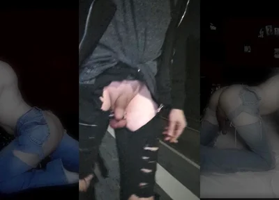 Ripped Jeans Outdoors (midnight Walk)