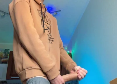 Huge Cumshot From a Skinny Boy with a Surprisingly Big Cock