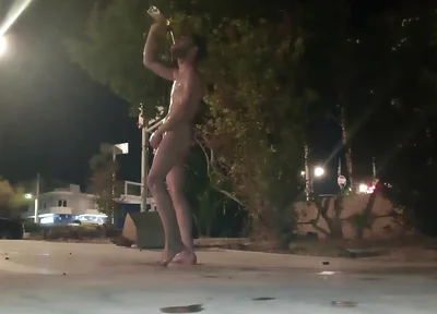 Piss Shower in Public and Cum