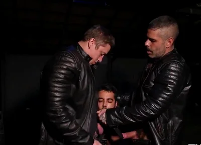 Boots licking leather masters