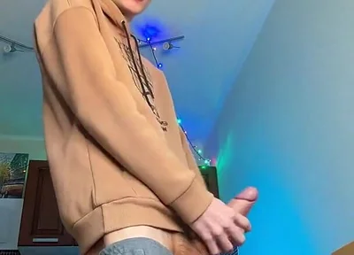 Huge Cumshot From a Skinny Boy with a Surprisingly Big Cock