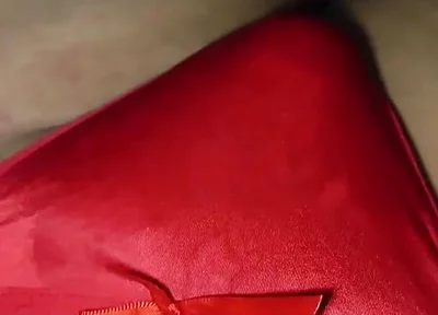 Wife's Sexy Red Thong Full of Cum!