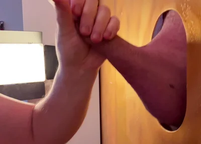Builder Shoves His Thick Rock-hard Cock Through. Then This Happens?