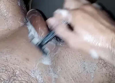 Gay Guy Shaves His Ass and His Penis and Then Masturbates in the Shower