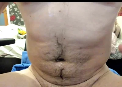 Big cumshot on my big belly