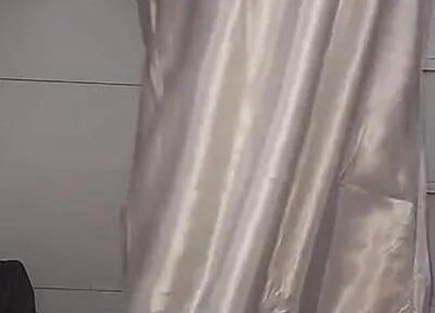 Satin White Long Lingerie Fetish Cum