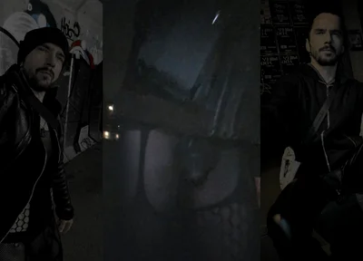 Hot Rainy Walk (garters and Bulge Meggings)