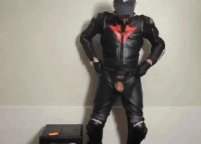 leather biker gear cum load