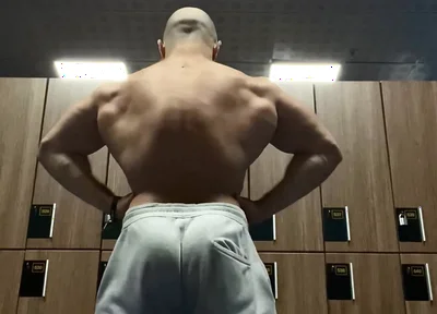 Sweaty Flexing After Training