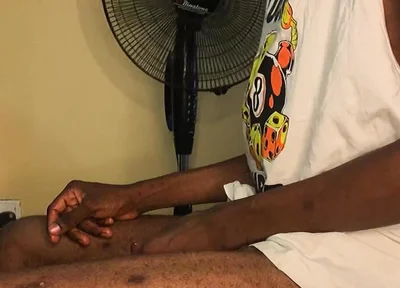 Skinny African Boy First Cum on Cam