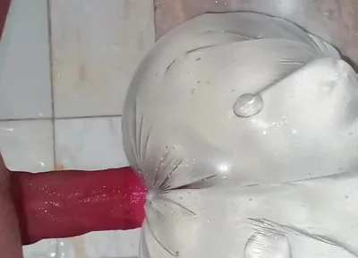 Horny Anal Masturbation Alone in the Bathroom - Real Toy Play